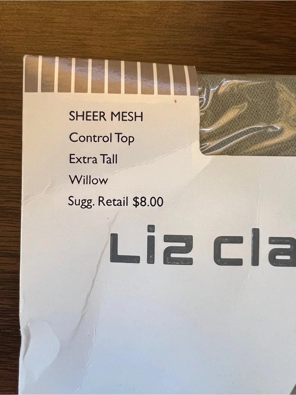 Vintage 90s Liz Claiborne Sheer Mesh Pantyhose - Extra Tall - Color: Willow